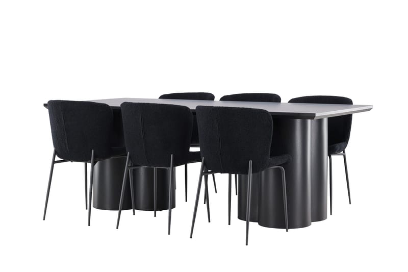 Olivia Matgrupp 210 cm Rektangulär med 6 Modesto stolar - Möbler - Matplats - Matgrupp & matbord med stolar