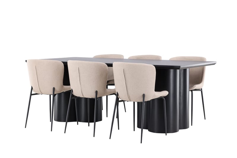 Olivia Matgrupp 210 cm Rektangulär med 6 Modesto stolar - Möbler - Matplats - Matgrupp & matbord med stolar