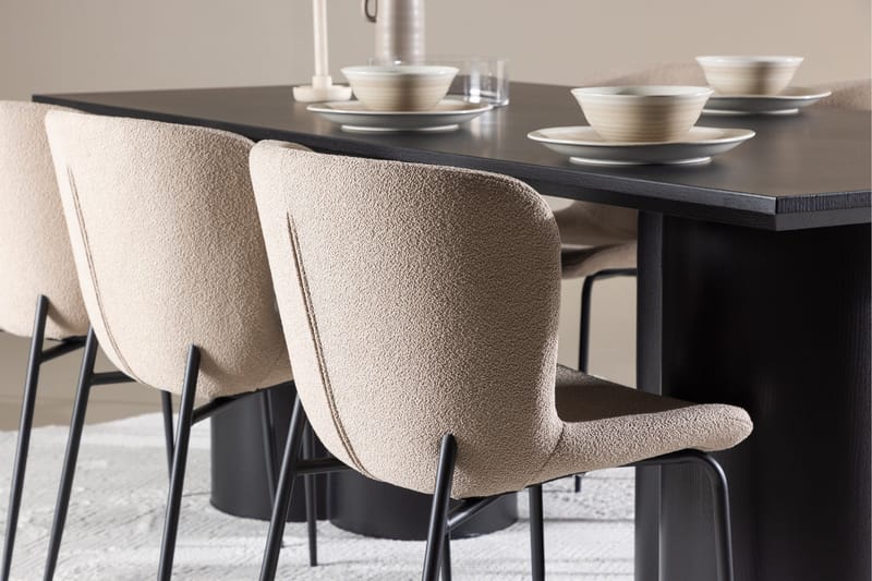 Olivia Matgrupp 210 cm Rektangulär med 6 Modesto stolar - Möbler - Matplats - Matgrupp & matbord med stolar