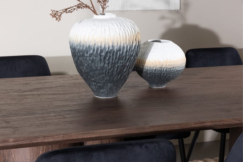 Olivia Matgrupp 210 cm Rektangulär med 6 Night stolar - Mocca/Svart - Möbler - Matplats - Matgrupp & matbord med stolar