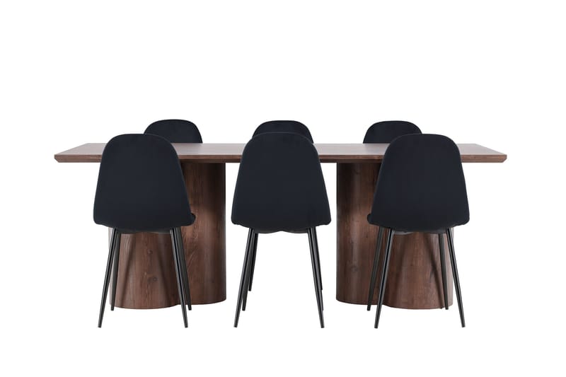 Olivia Matgrupp 210 cm Rektangulär med 6 Polar stolar - Möbler - Matplats - Matgrupp & matbord med stolar