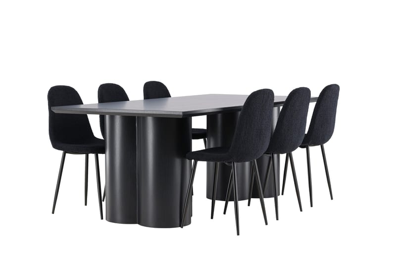 Olivia Matgrupp 210 cm Rektangulär med 6 Polar stolar - Möbler - Matplats - Matgrupp & matbord med stolar
