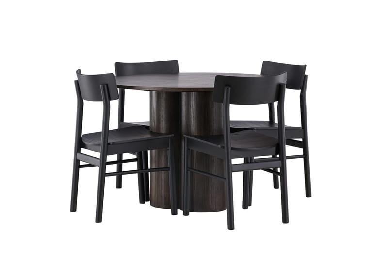 Olivia Matgrupp + 4 stolar - Mocca - Möbler - Matplats - Matgrupp & matbord med stolar