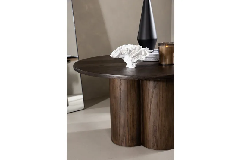 Olivia Soffbord 80 cm Runt - Brun - Möbler - Matplats - Matbord & köksbord