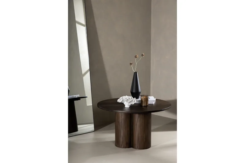 Olivia Soffbord 80 cm Runt - Brun - Möbler - Matplats - Matbord & köksbord