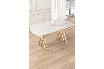 Omin Matbord 168 cm Rektangulär - Vit Marmor/Guld - Möbler - Matplats - Matbord & köksbord
