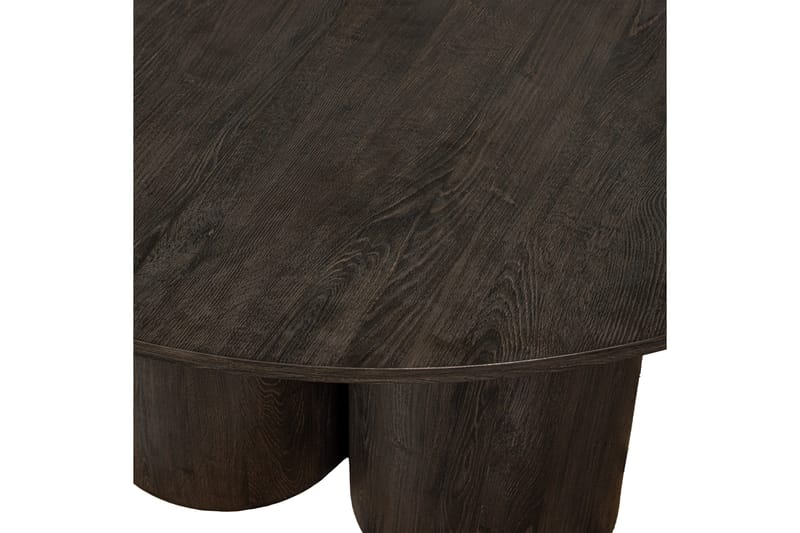 Oona Runt Matbord 140 cm med Trä- och Valnötsutseende - Brun - Möbler - Matplats - Matbord & köksbord
