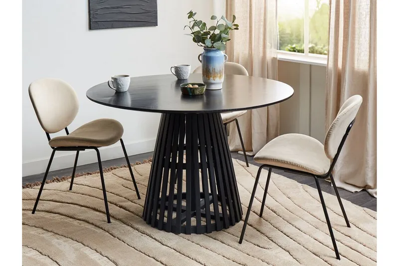 Ortelle Matbord 120 cm Rund - Svart - Möbler - Matplats - Matbord & köksbord