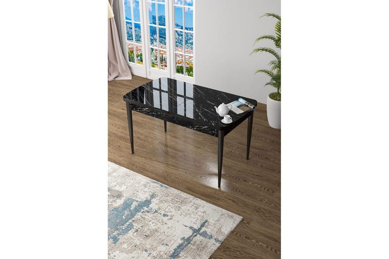 Ostwerwal Matbord 132 cm Rektangulär - Svart - Möbler - Matplats - Matbord & köksbord