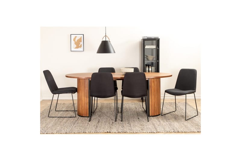 Oval Dining Set Bianca, Muce - 200x90x75 - Möbler - Matplats - Matgrupp & matbord med stolar