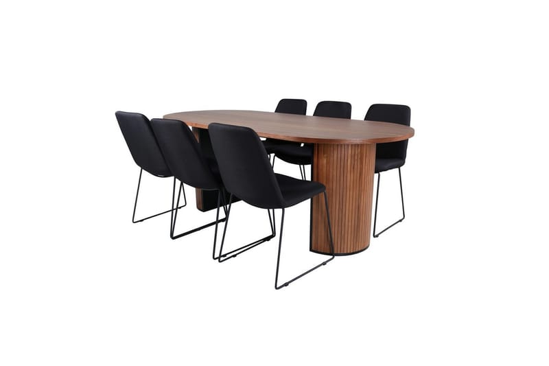 Oval Dining Set Bianca, Muce, 200x90x75