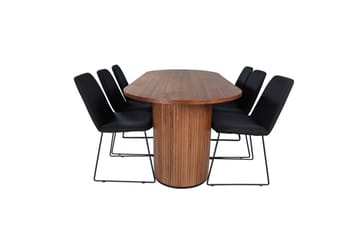 Oval Dining Set Bianca, Muce - 200x90x75 - Möbler - Matplats - Matgrupp & matbord med stolar