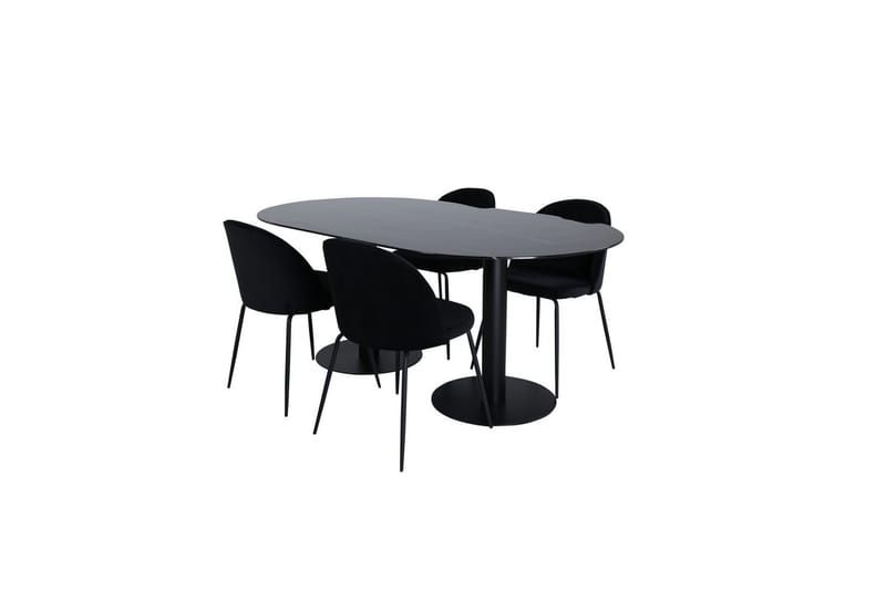 Oval Dining Set Pillan, Wrinkles - Möbler - Matplats - Matgrupp & matbord med stolar