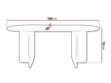 Ovren Matbord 185 cm - brun - Möbler - Matplats - Matbord & köksbord