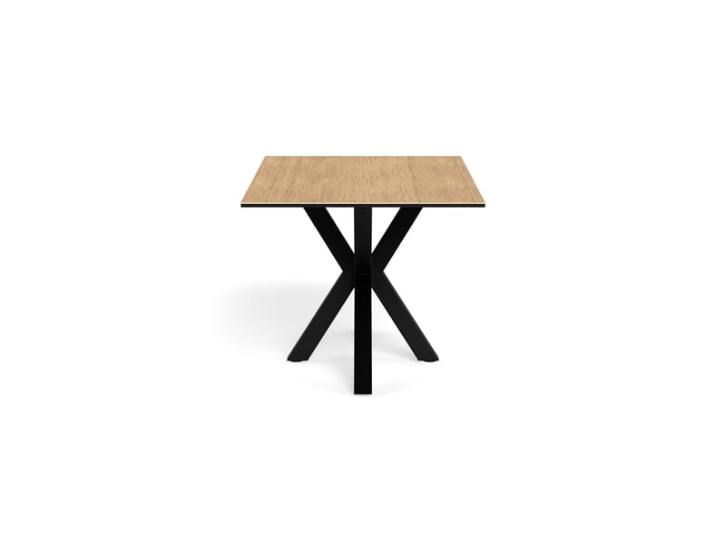 Parkins Rektangulärt Matbord 160 cm i Glas med Keramikskiva, Ek- och Metallutseende - Svart - Möbler - Matplats - Matbord & köksbord
