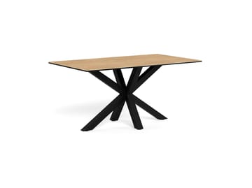 Parkins Rektangulärt Matbord 160 cm i Glas med Keramikskiva, Ek- och Metallutseende - Svart - Möbler - Matplats - Matbord & köksbord