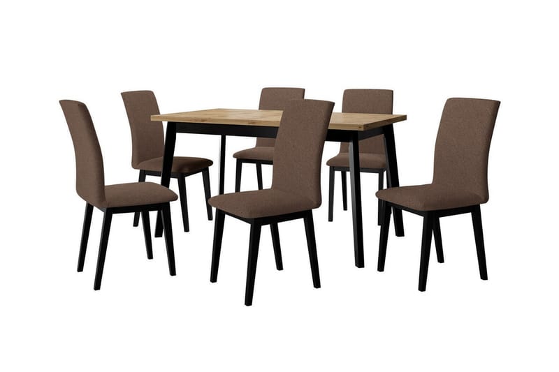 Patrickswell Matgrupp Beige/Brun/Svart - Matgrupp & matbord med stolar
