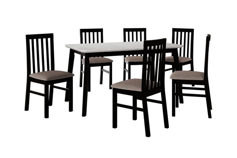 Patrickswell Matgrupp Beige/Svart - Matgrupp & matbord med stolar