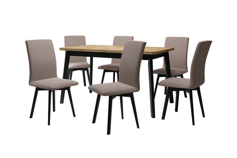 Patrickswell Matgrupp Beige/Svart - Matgrupp & matbord med stolar