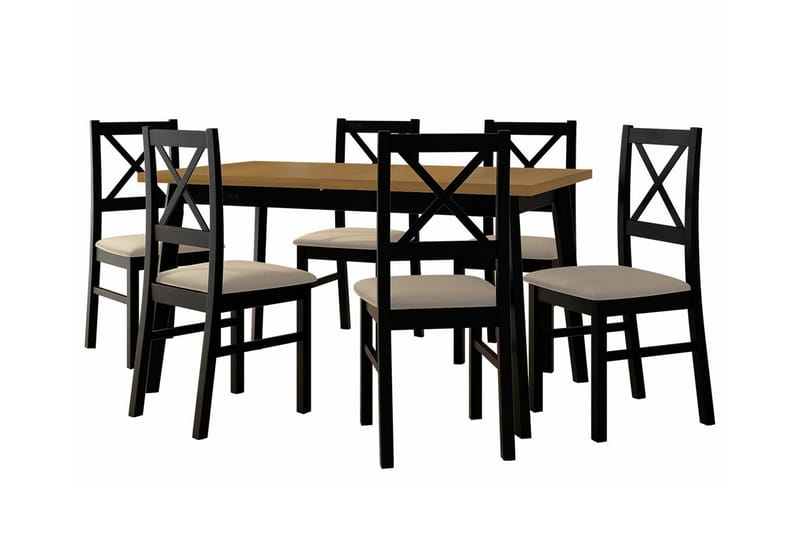 Patrickswell Matgrupp Beige/Svart/Brun - Matgrupp & matbord med stolar