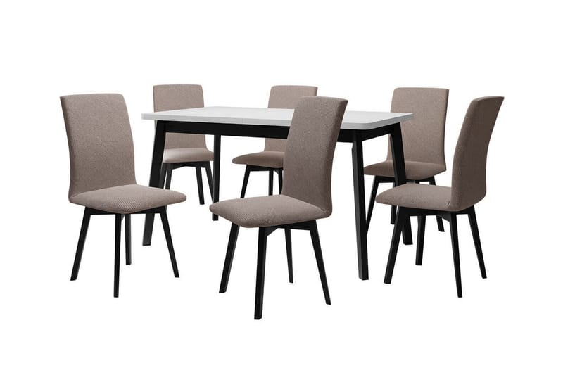 Patrickswell Matgrupp Brun/Beige/Svart - Matgrupp & matbord med stolar