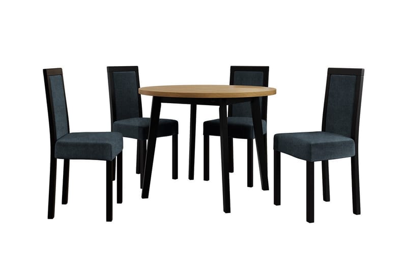 Patrickswell Matgrupp Brun/Blå/Svart - Matgrupp & matbord med stolar