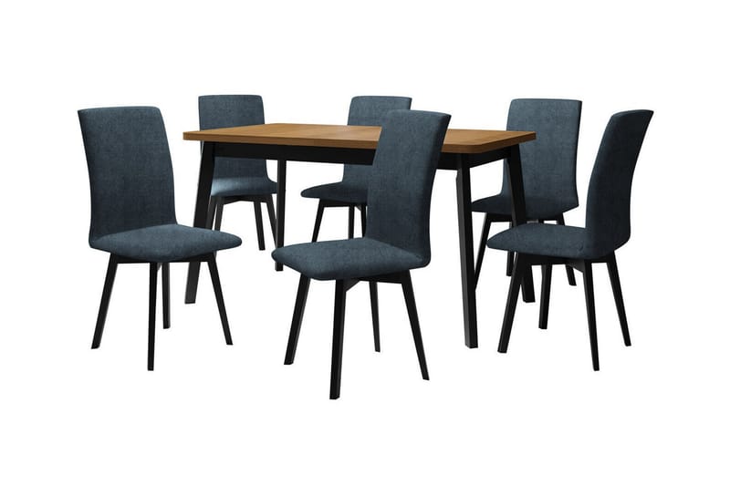 Patrickswell Matgrupp Brun/Blå/Svart - Matgrupp & matbord med stolar