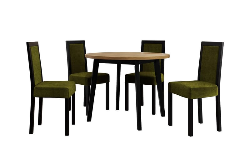 Patrickswell Matgrupp Brun/Grön/Svart - Matgrupp & matbord med stolar