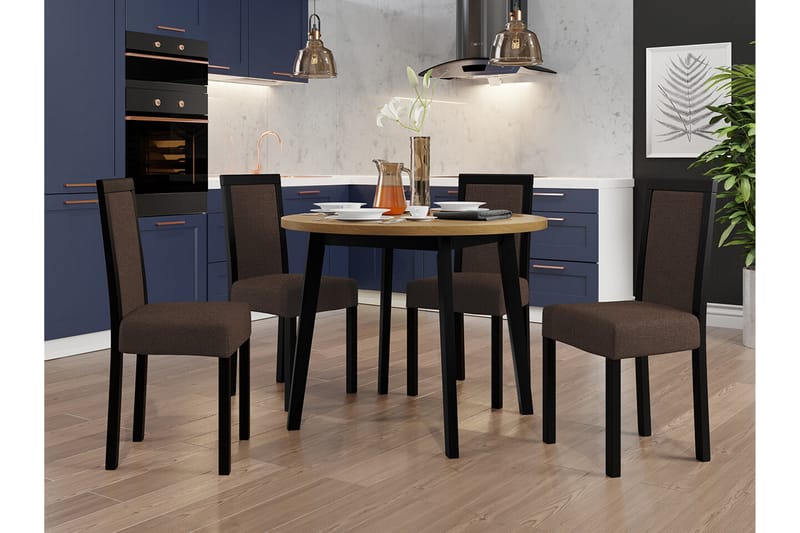 Patrickswell Matgrupp Brun/Svart - Matgrupp & matbord med stolar
