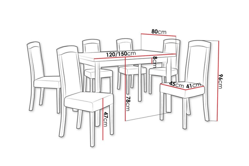 Patrickswell Matgrupp Grön/Brun - Matgrupp & matbord med stolar