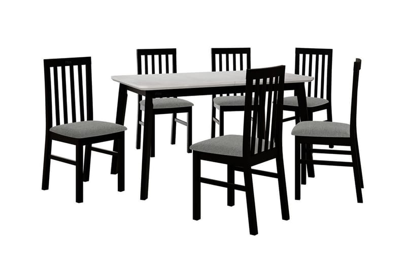 Patrickswell Matgrupp Svart/Grå - Matgrupp & matbord med stolar