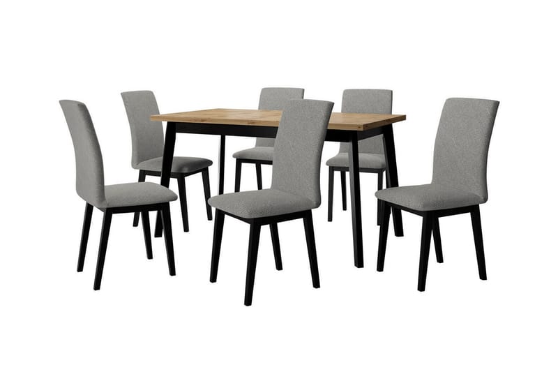 Patrickswell Matgrupp Svart/Gråbrun - Matgrupp & matbord med stolar