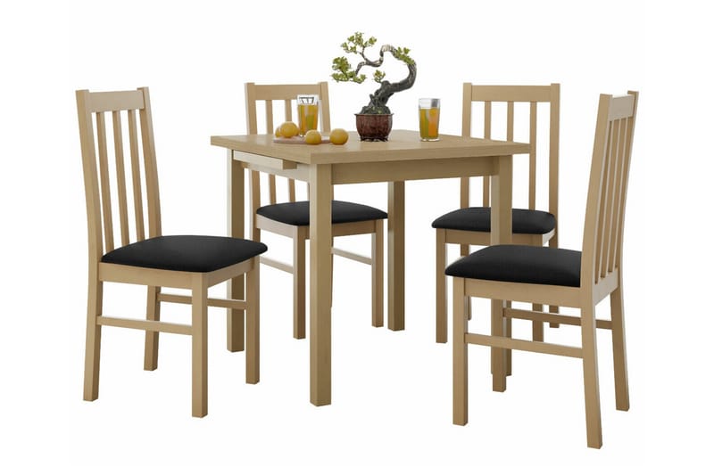 Patrickswell Matgrupp Svart/Trä - Matgrupp & matbord med stolar