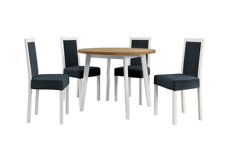 Patrickswell Matgrupp Svart/Vit/Brun - Matgrupp & matbord med stolar