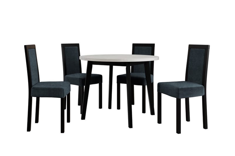 Patrickswell Matgrupp Vit/Grå/Mörkgrå/Svart - Matgrupp & matbord med stolar