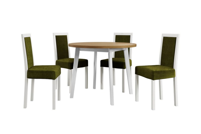 Patrickswell Matgrupp Vit/Grön/Beige - Matgrupp & matbord med stolar