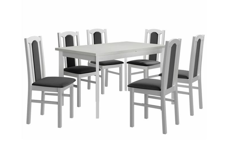 Patrickswell Matgrupp Vit/Svart/Grå - Matgrupp & matbord med stolar