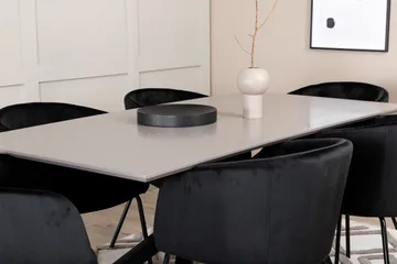 Penny Matgrupp 190 cm inkl 6 Berita Stolar - Grå/Svart - Möbler - Matplats - Matgrupp & matbord med stolar