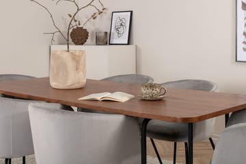 Petra Matbord 190 cm med 6 Berit Karmstol med Armstöd - Möbler - Matplats - Matgrupp & matbord med stolar
