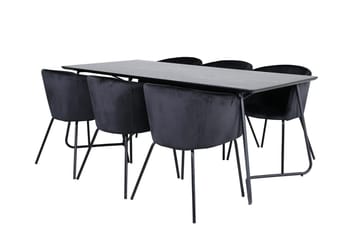 Petra Matbord 190 cm med 6 Berit Karmstol med Armstöd - Möbler - Matplats - Matgrupp & matbord med stolar