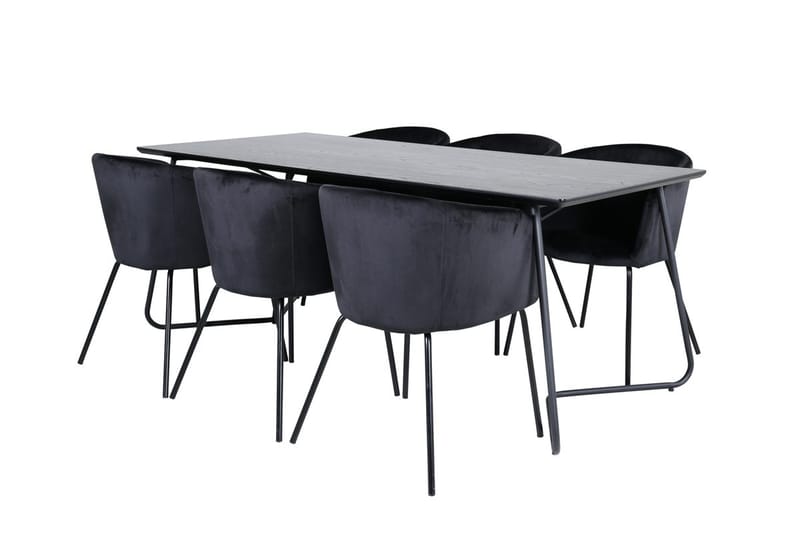 Petra Matbord 190 cm med 6 Berit Karmstol med Armstöd - Möbler - Matplats - Matgrupp & matbord med stolar