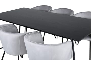 Petra Matbord 190 cm med 6 Berit Karmstol med Armstöd - Möbler - Matplats - Matgrupp & matbord med stolar