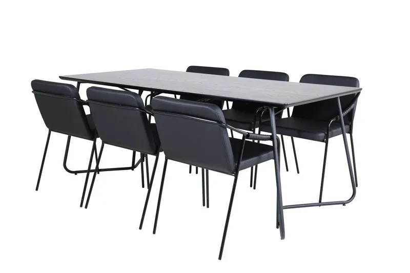 Petra Matbord 190 cm med 6 Tvista Barstol