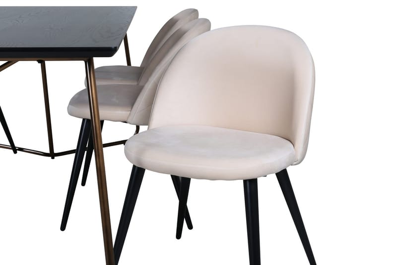Petra Matbord 190 cm med 6 Velvet Stitches Matstol - Möbler - Matplats - Matgrupp & matbord med stolar