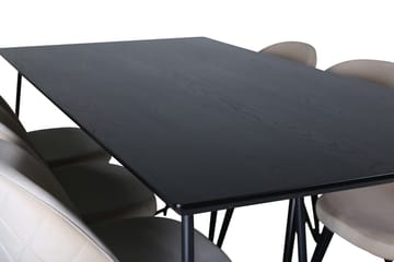 Petra Matbord 190 cm med 6 Velvet Stitches Matstol - Möbler - Matplats - Matgrupp & matbord med stolar