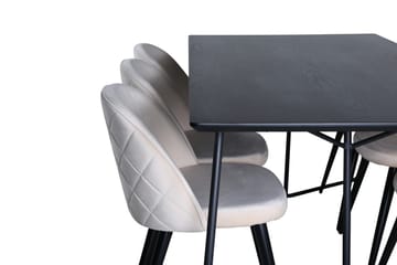 Petra Matbord 190 cm med 6 Velvet Stitches Matstol - Möbler - Matplats - Matgrupp & matbord med stolar