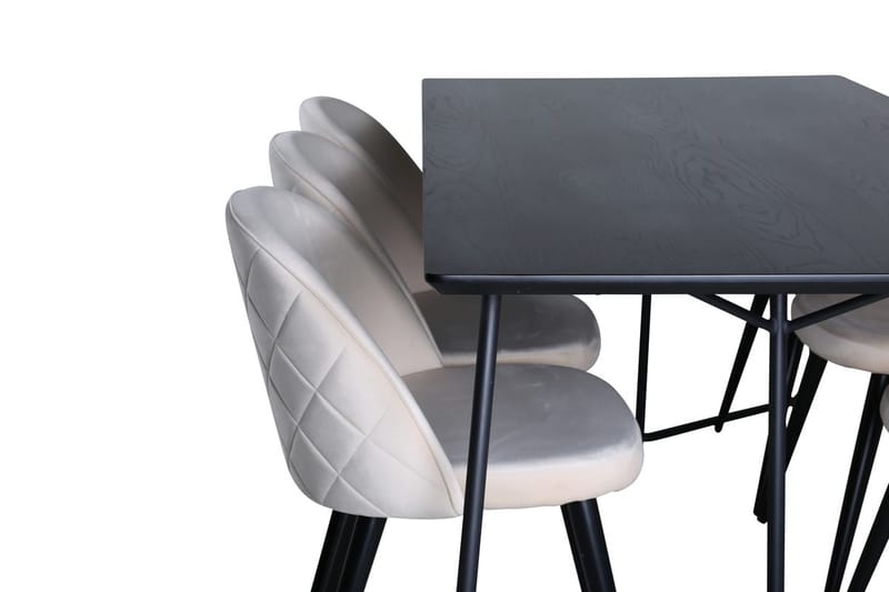 Petra Matbord 190 cm med 6 Velvet Stitches Matstol - Möbler - Matplats - Matgrupp & matbord med stolar