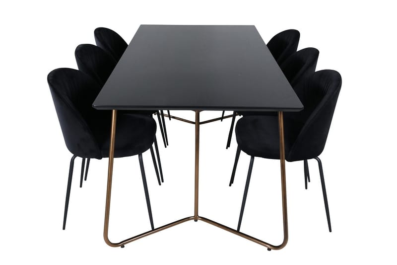 Petra Matbord 190 cm med 6 Wrinkles Matstol - Möbler - Matplats - Matgrupp & matbord med stolar
