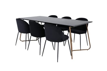 Petra Matbord 190 cm med 6 Wrinkles Matstol - Möbler - Matplats - Matgrupp & matbord med stolar
