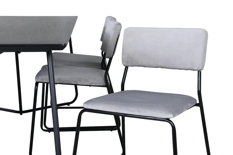 Petra Matgrupp 190 cm Rektangulär med 6 Kenth stolar - Svart - Möbler - Matplats - Matgrupp & matbord med stolar